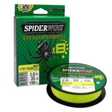SPIDERWIRE Pure Fishing 超級PE線 Smooth 8 150m, 黃色, 1個