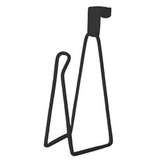 家事女王 多用途免打孔衛生紙架 三角形, 黑色, 1個