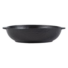파라주니 흑백 레스토랑 조림 볶음 중식 손잡이 그릇 RG1009, 블랙, 1개