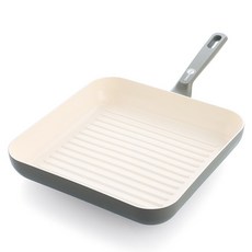 그린팬 인덕션 멤피스 세라믹 코팅 와이드 사각 그릴팬 쿼츠그레이, 28cm, 1개
