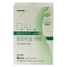 KOMFORT Dal Cafe新月餅乾纖活咖啡 美式咖啡口味, 1個, 2.7克, 30入