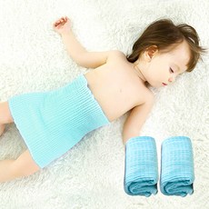조이멀티 아동용 포근 코튼 주름 밴딩 배 가리개 ONE SIZE 2p