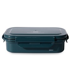 LIVING CREATOR 分隔 Jikjeoten 不鏽鋼便當盒 560ml, 靛藍色, 1個