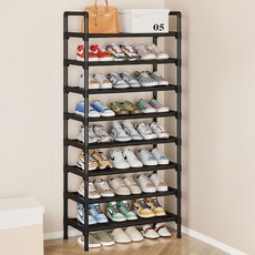 堅固多用途鞋櫃 60cm, 黑色, 8速