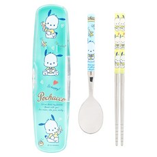 LiLFANT 三麗鷗印花多合一餐具盒 3款組, 1組, 勺子+筷子+箱子, 帕恰狗