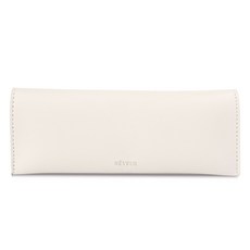 Recoz Reveur 經典皮革筆袋, 01 奶油色, 1個