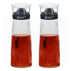 엘레멘탈키친 시노글라스 오일병 블랙, 340ml, 2개