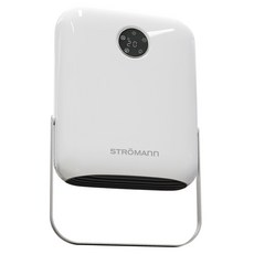 STROMANN 智能免鑽孔壁掛式毛巾架 預約功能 小型強力浴室暖風機, 白色, JJ-BH01