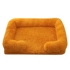 밍글펫 반려동물 사각 커버분리 꿀잠 방석 대형, 오렌지, 1개
