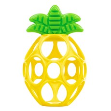 Oball 嬰幼兒鳳梨水果固齒器 觸覺發展玩具, 黃色, 1個