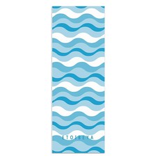LUNAFIT 超細纖維瑜珈墊巾, 藍色波浪, 1個