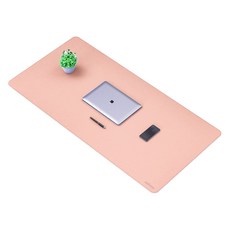 UNiCORN 皮革筆記型電腦電競鍵盤滑鼠長桌墊 80 x 40 cm MP-800M, 粉紅色, 1個