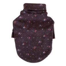 honeydog 狗狗小碎花高領衫 HDTS00406, 1個, 棕色