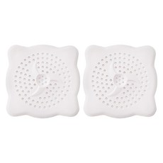 쿠리풀 실리콘 하수구 싱크대 덮개, 화이트, 2개