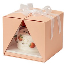 MUNID Grace 彈出式展示緞帶禮品盒, 粉色 + 白色緞帶, 1個