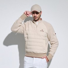 GARMENT GOLF 男士防風拼接套頭開襟衫
