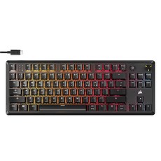 CORSAIR 海盜船 K70 RGB CORE TKL無數字鍵遊戲機械式鍵盤, 黑色, 單一商品, 紅軸