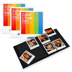 Polaroid 寶麗萊 i-Type彩色底片 8入*3組+相冊 黑色 大 160入組, 1組, 單品