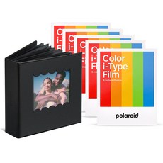 Polaroid 寶麗萊 i-Type彩色底片 8入*5組+相簿 黑色 小 40張組, 1組, 單品