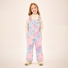 JELISPOON 女童款迪士尼渲染星空米妮滑雪吊帶褲