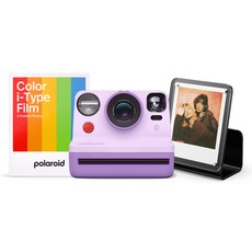 폴라로이드 나우 즉석카메라 Purple + i Type 컬러 필름 8p + 아크릴 포토 프레임 블랙 세트 8809178550926, 1세트