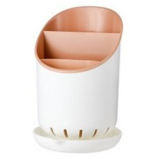 리비뉴 물빠짐 수저 정리함, 핑크, 1개