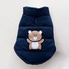 개꿀이냥 강아지 곰양면 패딩 HDJK00453, XL, 1개