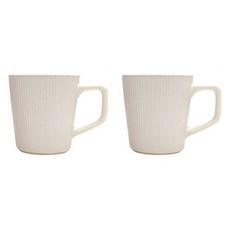Iwooa 百褶大馬克杯 500ml, 奶油色, 2個