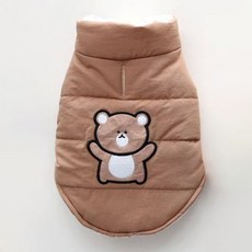 개꿀이냥 강아지 곰양면 패딩 HDJK00453, M, 1개