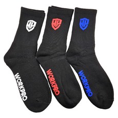 WORKPRO 作業用襪子3件組 WP377030, 1套, 混合顏色