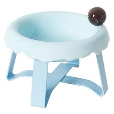 파스텔펫 반려동물 초코볼 세라믹식기 받침대, 블루, 1개