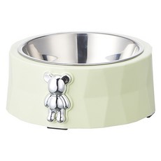 PASTEL PET 寵物銀熊鋼製食碗, 1個, 綠色