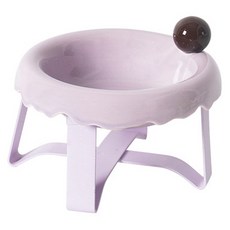 파스텔펫 반려동물 초코볼 세라믹식기 받침대, 퍼플, 1개