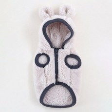 honeydog 狗狗服飾 Bebe 連帽刷毛外套 HDJK00407, 象牙白, 1個
