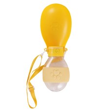 파스텔펫 반려동물 발바닥 휴대용 급수기, 옐로우, 1개