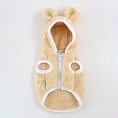 honeydog 狗狗衣服 Bebe 連帽刷毛外套 HDJK00407, 黃色, 1個