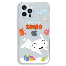 코쿼드 짱구는못말려 흰둥이 빅 클리어 젤리 휴대폰 케이스