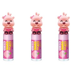 케이엠제약 뽀로로 루피 피규어 립밤, 복숭아향, 2.5g, 3개