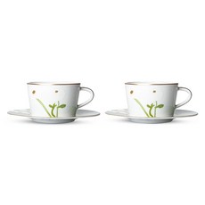 Bernardaud Praiana 茶杯 170ml + 杯碟組, 2套, 混色