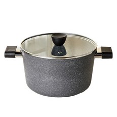 Modern House 電磁爐 Rainforest 石材塗層湯鍋, 顏色:無選項, 黑色, 1個, 單品