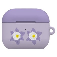 워너프 몬드 에어팟4 하드 케이스, 빅플라워 수선화, 1개