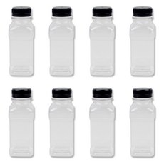 Inp 35口徑 方形果汁瓶 13.6 x 4.8 cm, 8個, 單一顏色, 200ml