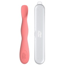 Jam Muk 韓國製造幼兒副食品湯匙+收納盒組, 1套, 粉紅色(湯匙)