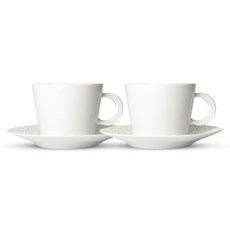 Bernardaud Ecume Pearl 珍珠茶杯 170ml + 茶碟組, 2套, 混合色