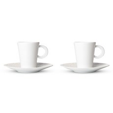 Bernardaud Ecume 珍珠濃縮咖啡杯 60ml 4.5 x 4.5 x 6 cm + 杯碟 10 x 10 x 1.5 cm 套組, 2套, 混色