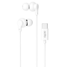 actto Vibe Type-C 有線耳機, ERP-119, 白色