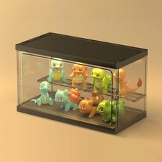 Daily Nest 塑膠模型展示櫃 1層 黑色 上下板, 1個