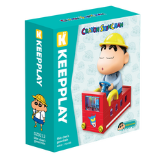 Shinchan 蠟筆小新 Keeppley 汽車系列2積木 蠟筆小新的變裝火車遊戲, 1個, 混合色
