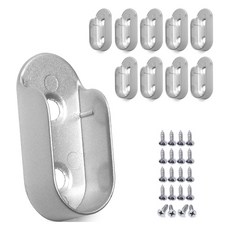 Sonjabisesang 16mm U型衣桿固定座 10入, 銀色