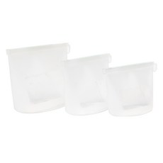DeliOne 白金矽膠密封袋 S + M + L 組合 透明, 綜合, 1套